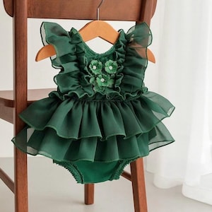Newborn Emerald Green Dress - Etsy