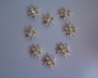 8 Froebel stars decorative cream white