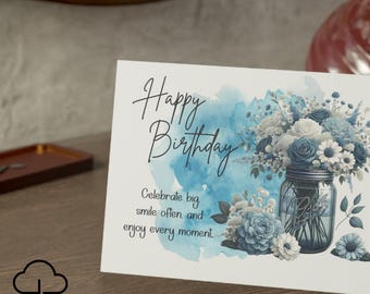 Happy Birthday personalized card png, custom birthday card, friend custom card digital download, instant download birthday card png jpeg