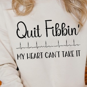 Quit Fibbin png for tshirts, cardiologist shirt gift, heart rhythm png, cardiac nurse shirt png, gift for dr, gift for nurse, EKG tech gift