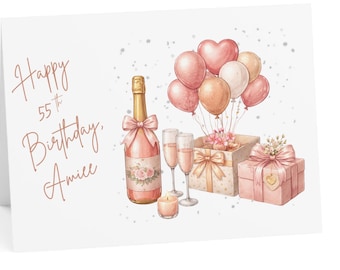 Happy Birthday custom card png, personalized birthday card, friend custom card digital download, instant download birthday card png jpeg