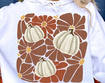 Boho Herbst Blumen Png, Kürbis Png, Thanksgiving Png, Herbst Vibes Png, Herbst Shirt, Herbst Kürbis Blumen Png, Kürbis Saison Png