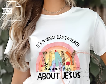 Teacher PNG: Jesus, Tiny Humans Design (Digital Download)