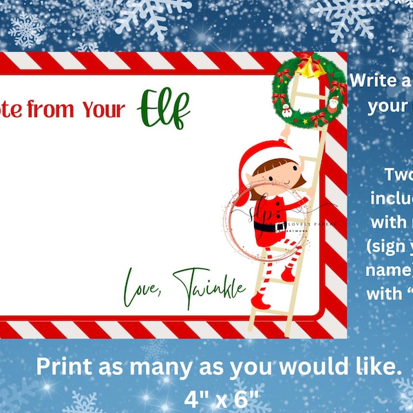 Elf Notes Etsy