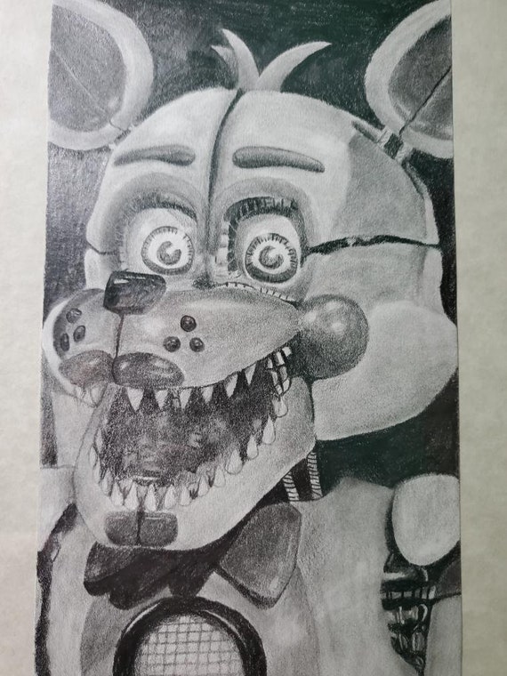 Fun Time Foxy - Five Nights at Freddy's Pencil Drawing - Etsy Canada