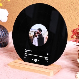 Personalized Vinyl Record - Anniversary Gift for Friends - Birthday Gifts - Gift for Best Friend - Acrylic Song Plaque - Christmas Gifts