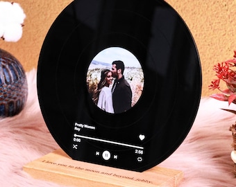 Personalized Vinyl Record - Anniversary Gift for Friends - Birthday Gifts - Gift for Best Friend - Acrylic Song Plaque - Christmas Gifts