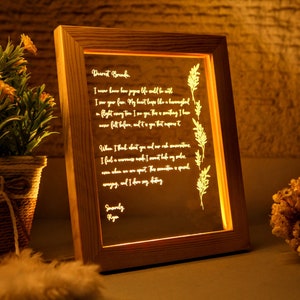 Luz de noche con letra personalizada - Regalo romántico para esposa - Regalo de aniversario para él o ella - Regalos para pareja - Regalo de cumpleaños para novia