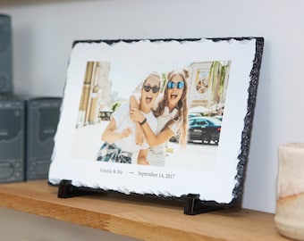 Personalized Photo Rock Slate - Anniversary Gift - Celebration Gift - Photo on Slate - Wedding Gift Idea - Gift for Husband - Gift for Wife