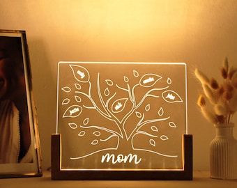 Personalized Night Lamp for Mom - Mothers Day Gift - Mom Gifts from Daughter Son - Mom Birthday Gifts - Unique Gifts for Mom - Mom Gift Idea
