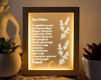 Custom Message Lamp for Mom - Mothers Day Gift from Daughter - Gifts for Mom - Grandma Nana Mommy Birthday Gifts - Christmas Gift for Mom