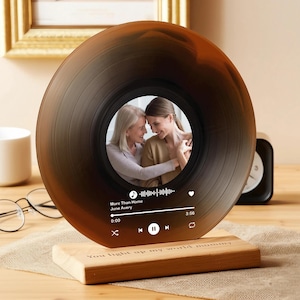 Targa musicale illuminata - Regalo personalizzato per la mamma - Idee regalo per la festa della mamma - Regali per la mamma - Regalo per la mamma - Regalo dalla figlia alla mamma