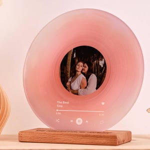 Placa personalizada com música para casais gays: Disco de acrílico personalizado