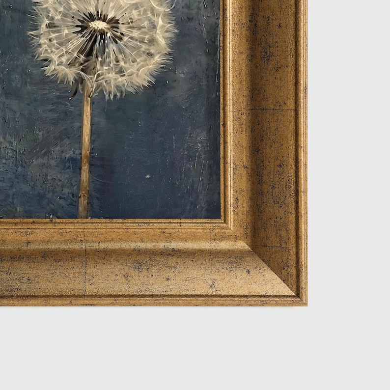 Rustic Wildflower Art, Vintage Dandelion Poster, Dark Academia Painting ...