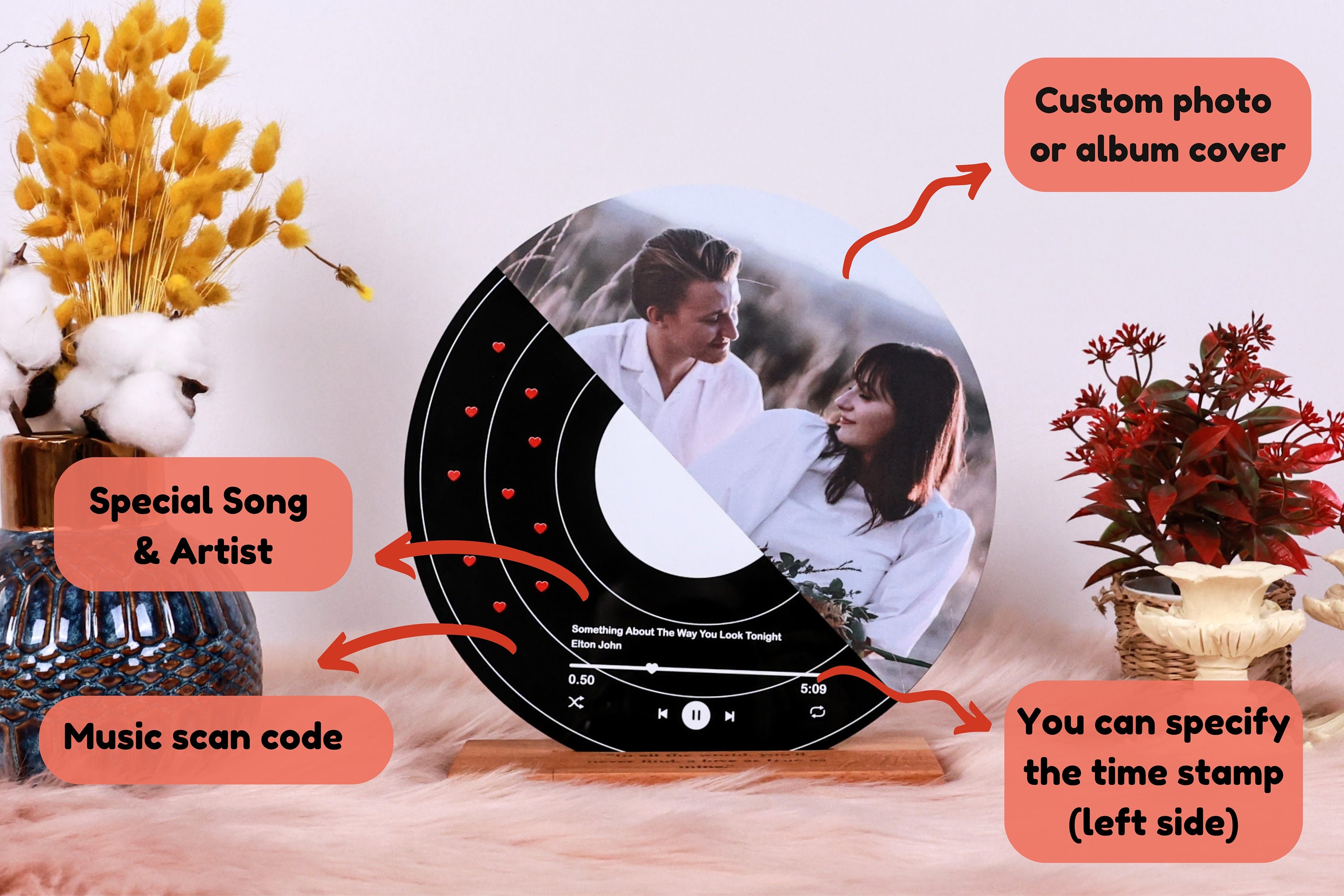 Custom Vinyl Records Song Lyrics Art Print Perfect For Wedding
