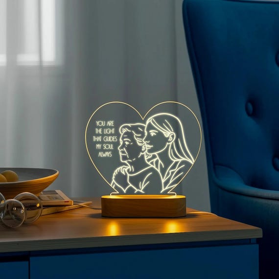 Grandma's Mom Sweethearts Personalized Acrylic Block LED Night Light
