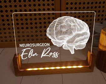 Psychology Student Graduation Gift - Neurology Art - Led Lights Sign - Anatomical Brain Lamp - Perfect Gift for Student - Brain Led Lamp