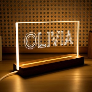 Custom LED Name Light for Girl or Boy – Custom Night Light for Kids Room, Nursery, Baby Girl Gift, Personalized Lamp, Name Night Light Kids