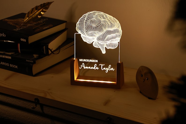Psychology Student Graduation Gift - Neurology Art - Led Lights Sign - Anatomical Brain Lamp - Perfect Gift for Student - Brain Led Lamp - Christmas Gif