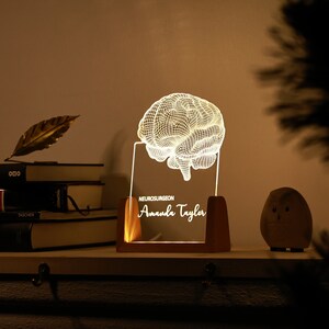 Psychology Student Graduation Gift - Neurology Art - Led Lights Sign - Anatomical Brain Lamp - Perfect Gift for Student - Brain Led Lamp - Christmas Gif