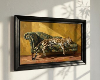 Vintage Animal Wall Art, Fashion Magazine Wall Art, Leopard Wall Art, Vintage Fashion Poster, Living Room Wall Art, Rustic Farmhouse Decor