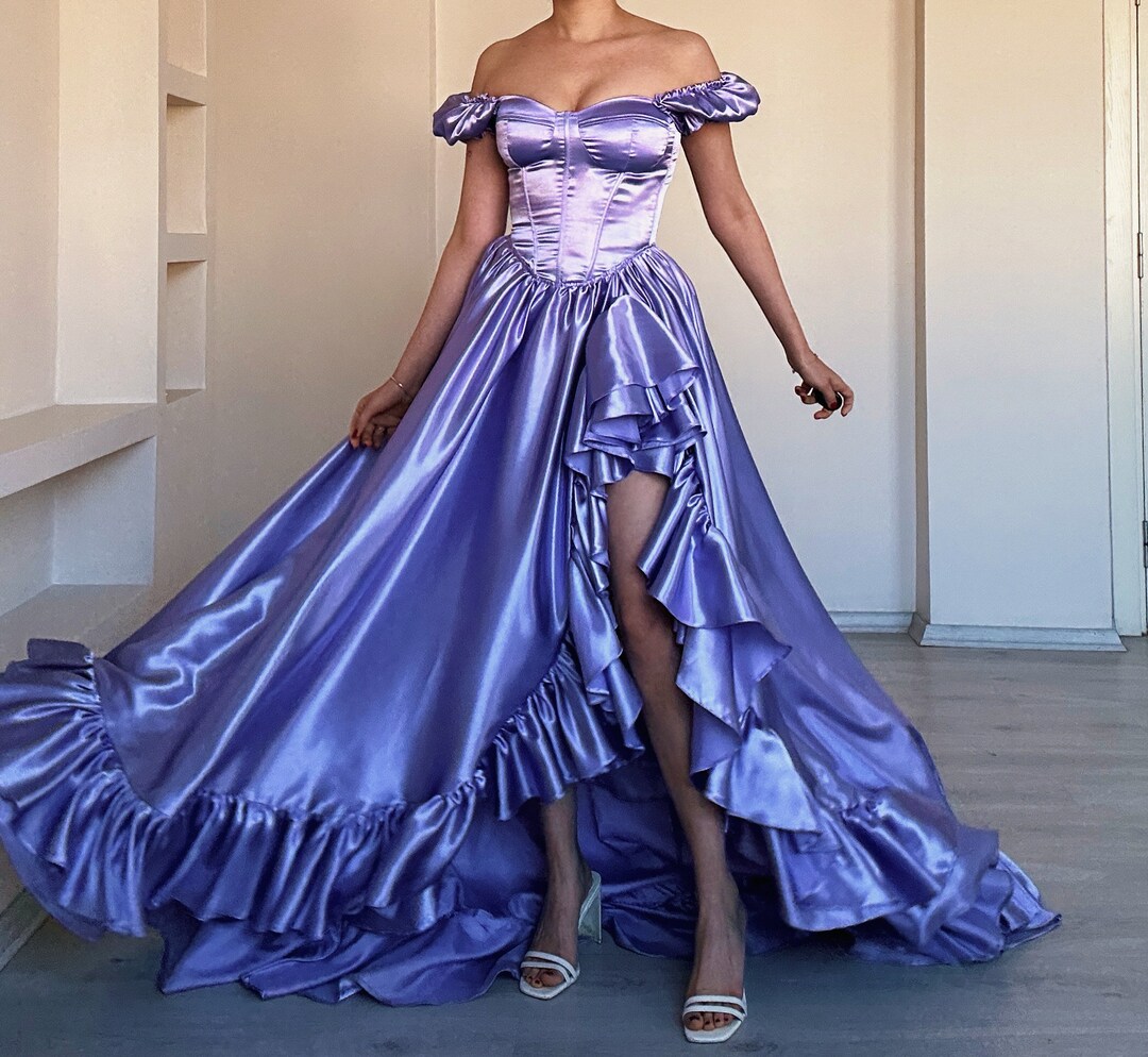 Lilac Petal Net Dress