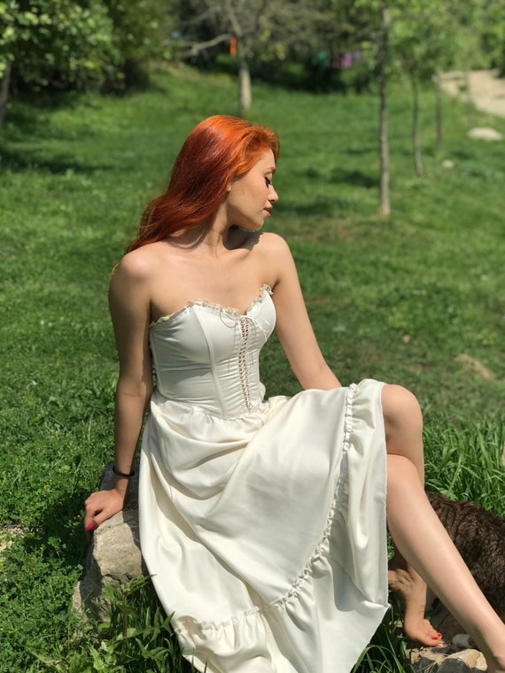 cream color dress
