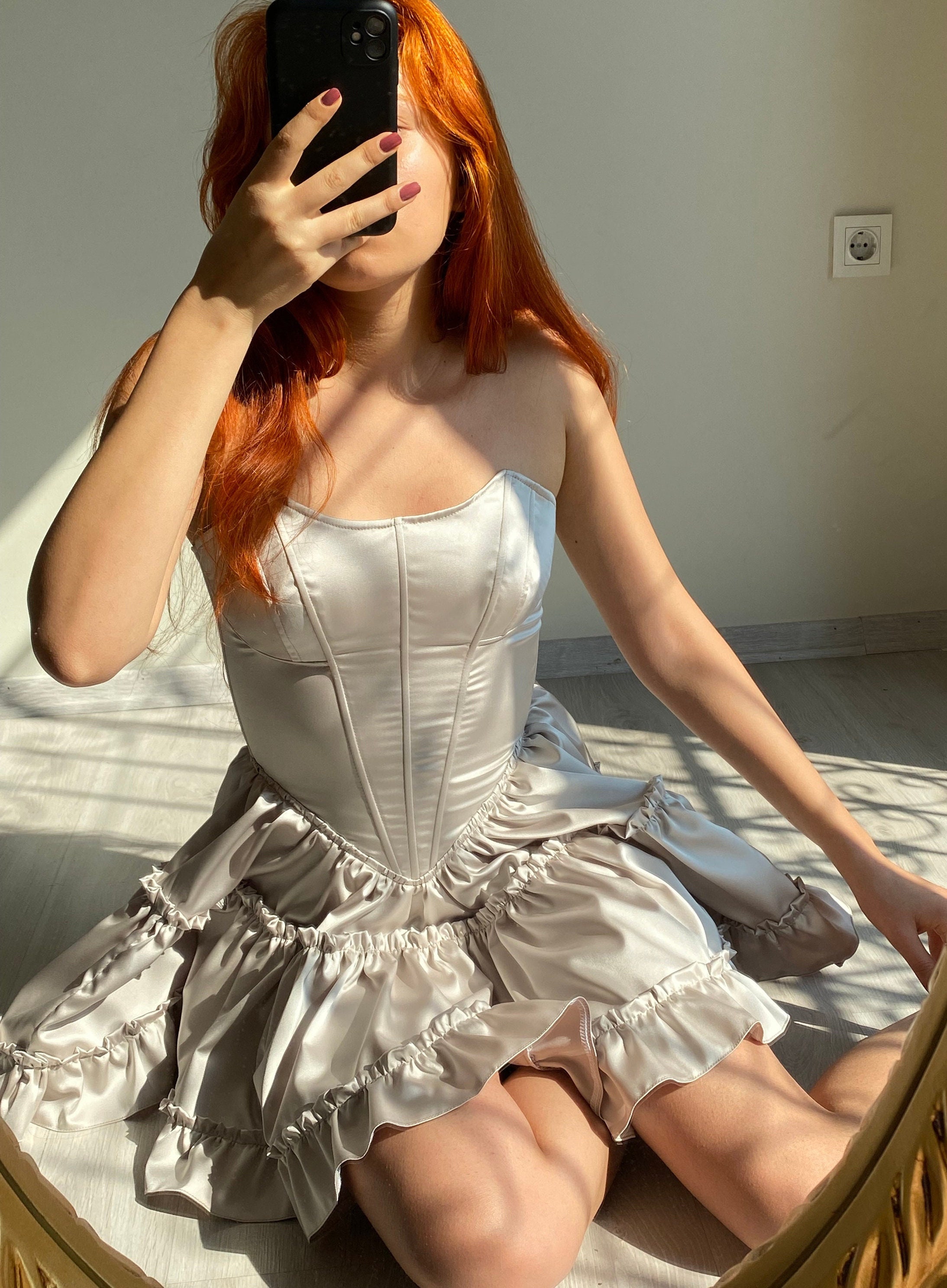 ruffle bodice dress