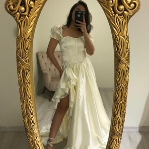 Cambridge Accordion Pleat Corset Dress Cream