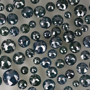 2.75 MM- 2.85 MM Blue Rose Cut Faceted Round Shape Diamond, Loose Sparkling Solitaire For Jewelry BR-5
