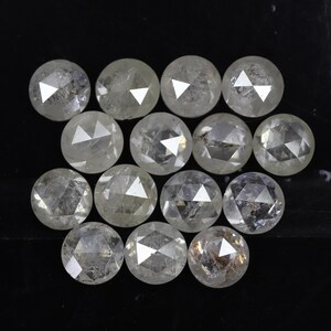 White Loose Diamond, White Diamond, Natural Loose Diamond Round Rose Cut White 3.65 to 3.80 MM 35 Pcs BW-10