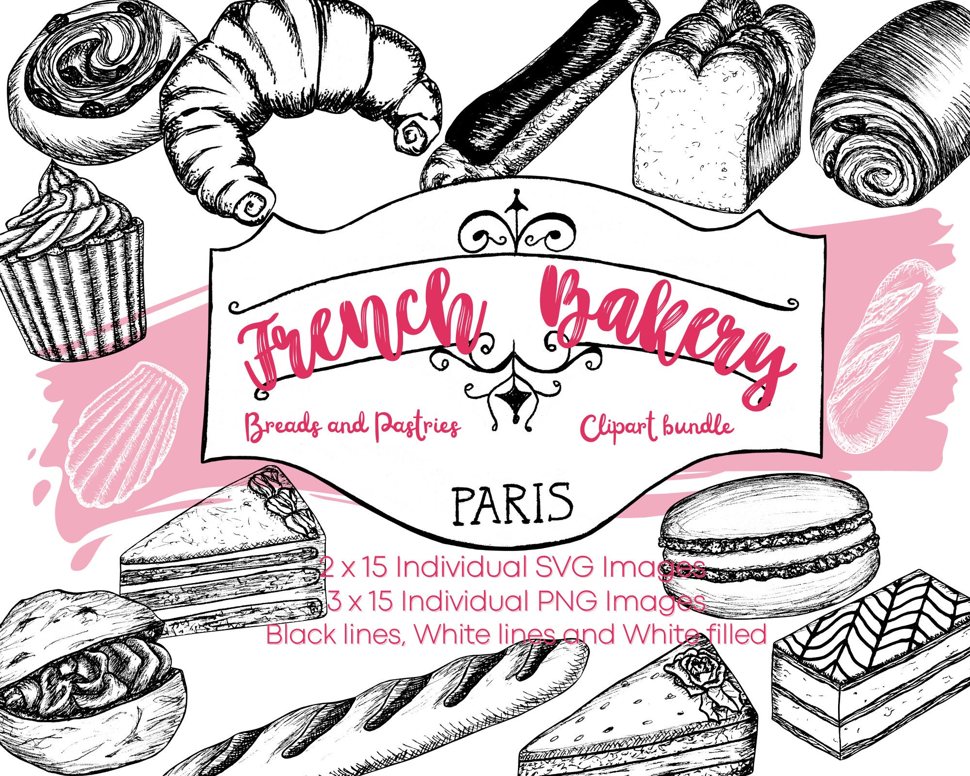 French Pastry Drawing