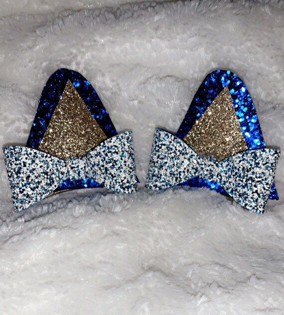 Bluey Inspired Blue Dog Cartoon Dog Ear Bows Hair Clips Etsy Singapore