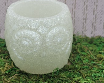 owl candle holder, succulent planter, vanity decor, votive candle, cute gifts, dorm room, spring decor, kawaii room decor, indoor plant