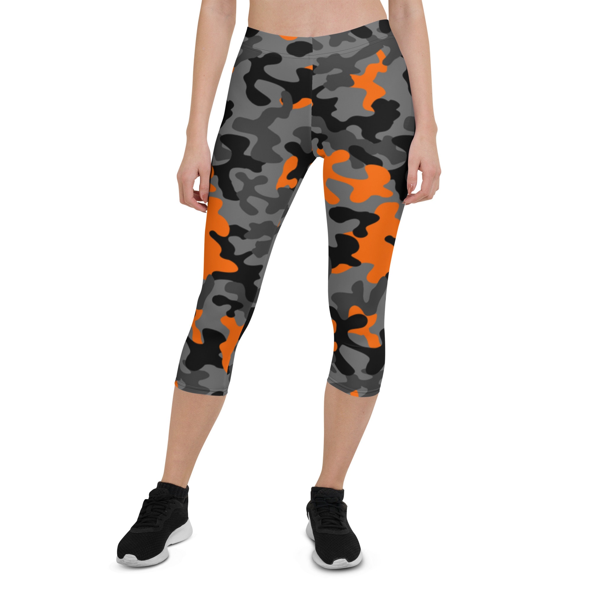 Army Print Capri Leggings Active Wear 