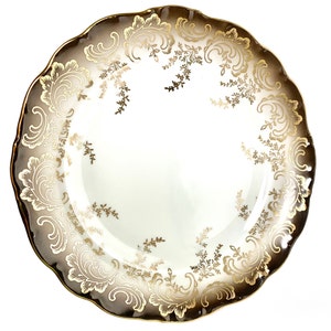 Eberthal Bavaria Gold Encrusted Plates x9
