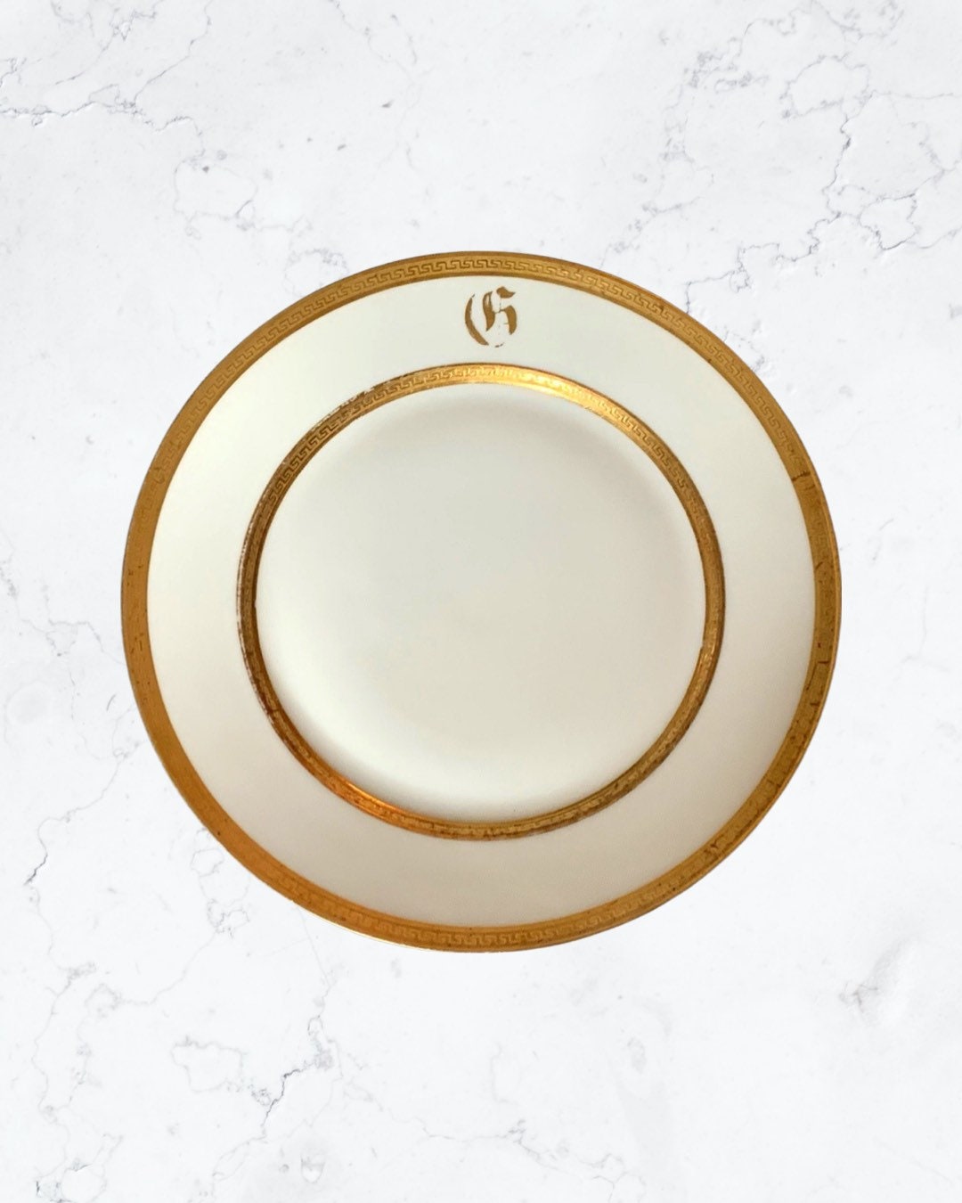 Coupe de service compotier en porcelaine de Limoges - W. Guérin | Lignes croisées