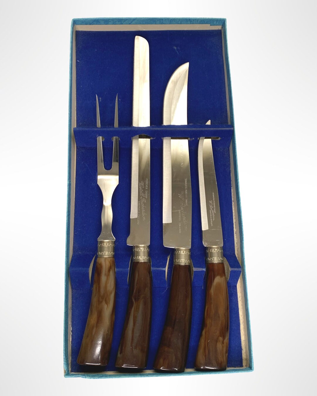 1960s Regent Sheffield Steak Knife Set & Carving Set Etsy