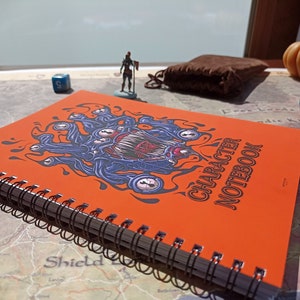 D&D 5e Anteckningsbok med karaktärer A5: Mjukpärm med ficka