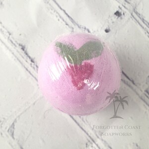 Black Raspberry Vanilla - Hemp Oil Bath Bomb - Forgotten Coast Soapworks