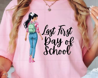 Girly Coquette Black Hair Last First Day of Senior Year PNG Back to School Senior PNG Senior Sunday PNG Graduating Class Senior Gift