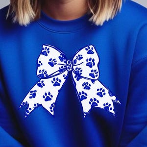 UK Wildcats Coquette Aesthetic Bow PNG | Big Blue Madness Bow | Kentucky Wildcats Fan Blue Bow | Sublimation for T-Shirts, Bags, Gifts
