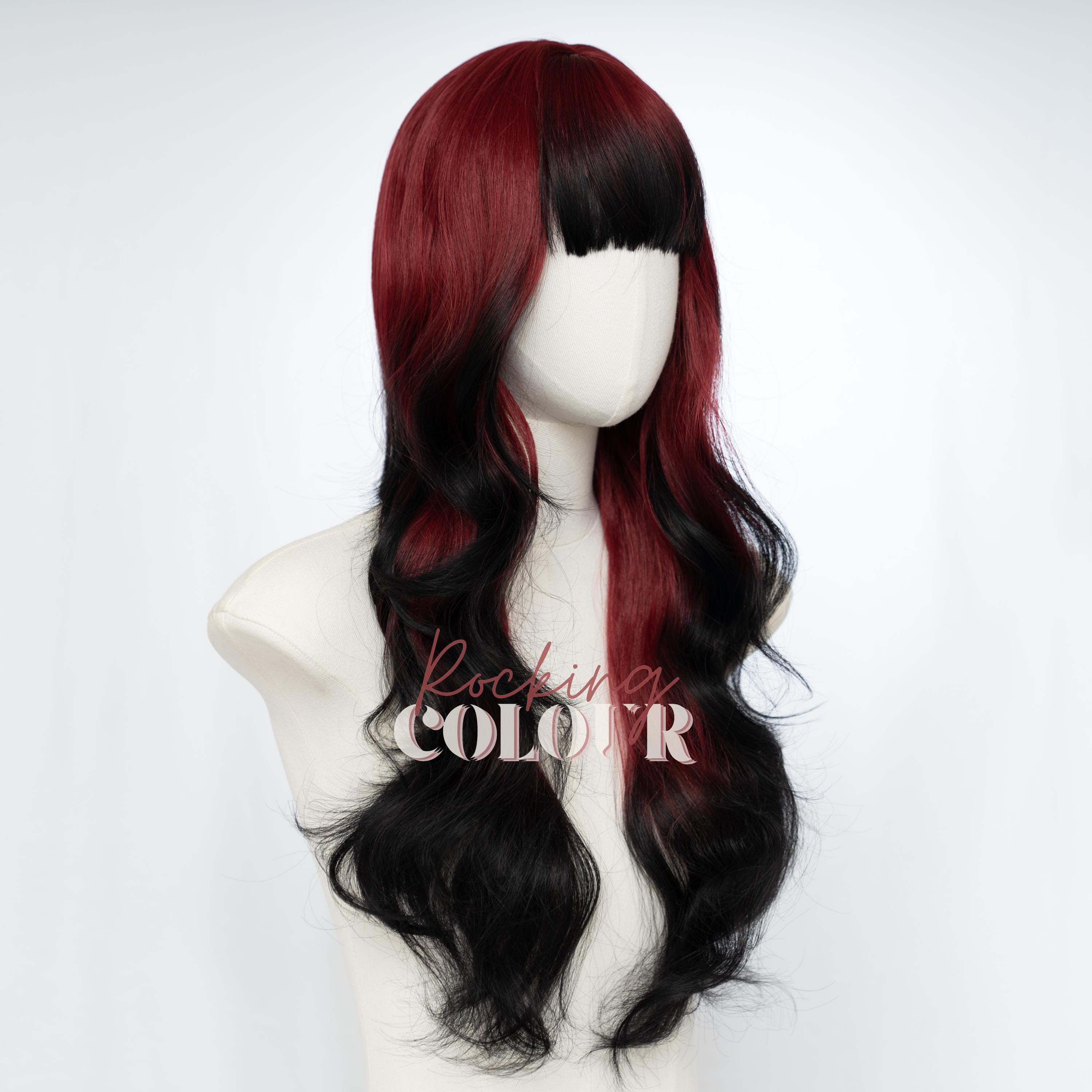 Sexy burgundy ombre extra long wig Burgundy Highlight Ombre Lace Front Wig 200% Density 12A Red  main image 3