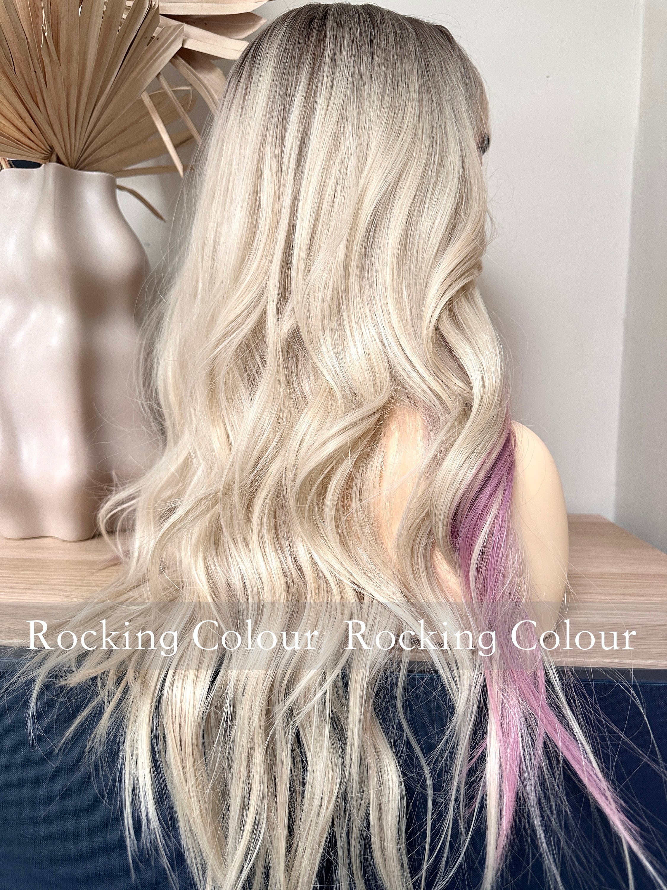 Parrucca Cosplay Regina Bianca Alice, Capelli Lunghi Ricci Ondulati 60cm 300grammi, Parrucche Alla Moda Europea E Americana, Parrucca Bionda Riccio - Foto 6