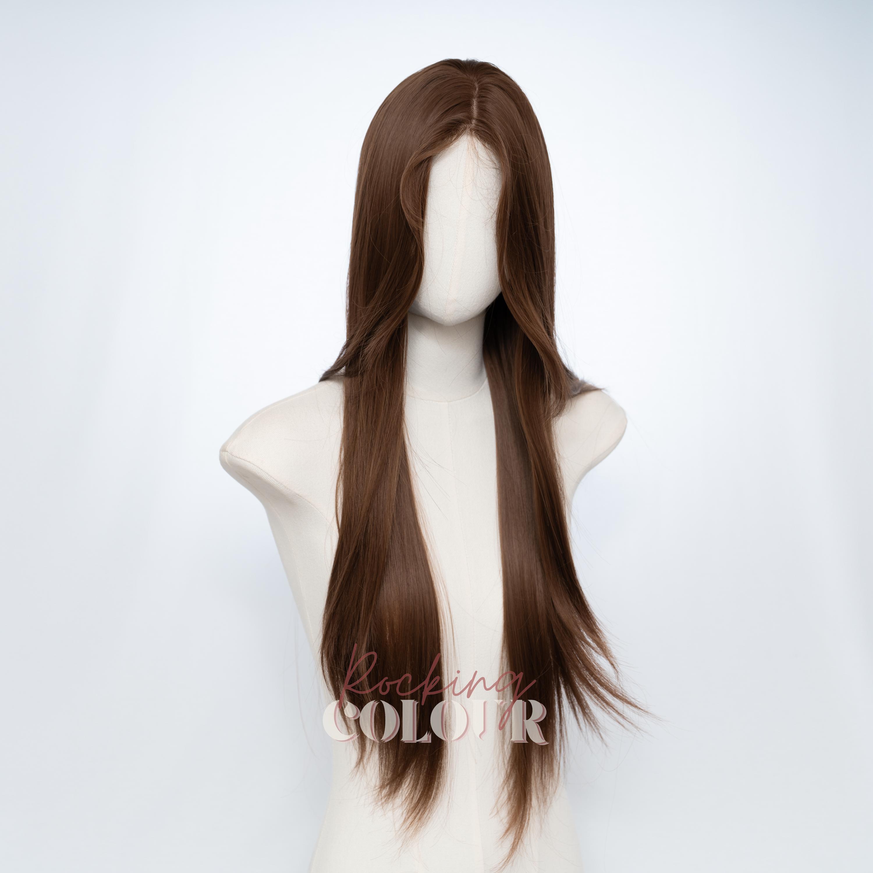 24” DARK BROWN STRAIGHT Lace Front Wig *NWT*? Dark Brown Lace Front Wig – 24 Inch Straight High  main image 3