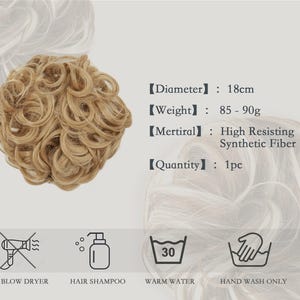 Messy Bun Hair Scrunchie | Synthetic Hairpiece with Elastic Band for Quick Updo image 6