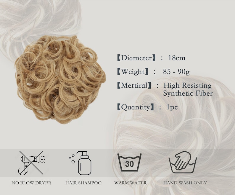 Messy Bun Hair Scrunchie | Synthetic Hairpiece with Elastic Band for Quick Updo image 6