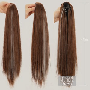 Straight / Wave Pony Tail Claw Clip Soft Hair Extension zdjęcie 4