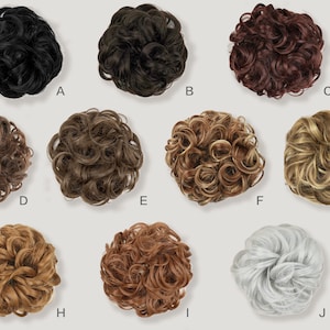 Messy Bun Hair Scrunchie | Synthetic Hairpiece with Elastic Band for Quick Updo image 2