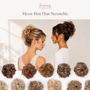 Gumka do włosów Messy Bun | Syntetyczna ozdoba do włosów z gumką do szybkiego upięcia